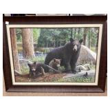 Framed Wildlife Painting by Kevin Daniels, 33x44