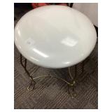 Metal Vanity Stool with Cushion Seat
