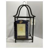 Metal Hurricane Pillar Holder with Marine Photo Fr