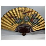 60-Inch Wide Decorative Gold Paper Fan