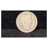 1906-D Silver Barber Quarter