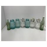 Vintage Bottles and Mason Jars