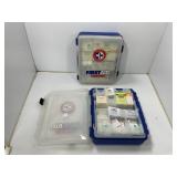 Plastic First Aid Kit with Assorted Supplies