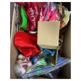 Box lot Christmas Decorations and Stockings