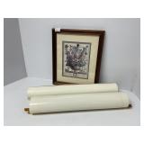 Framed Print and Two Rolled Art Prints
