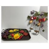 Decorative Fruit Wall Sconces and Plaques
