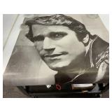 Black-and-White Poster of Man in Leather Jacket