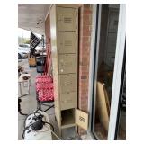 Metal Locker Unit with Six Compartments