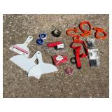 Plastic taping knives, off-road straps, cable...