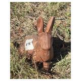 Metal rabbit statue, 7 inches