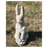 Concrete rabbit 26 inches damaged ear