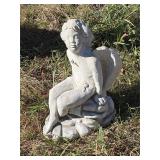 Concrete Angel seated 15 inches