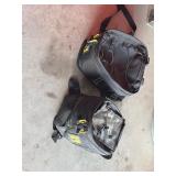 Wolfman motorcycle luggage, Garmin GPS, gloves
