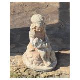 Concrete girl with bunny statue 18ï¿½