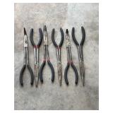 Group of needle, nose, pliers