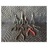 Group of wire cutters, and needle nose