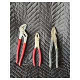 Pliers, Channel locks, wire cutter