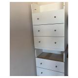 (2) White 3 drawer cabinets