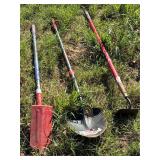 Shovels, hoe