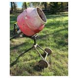 Husky portable electric cement mixer