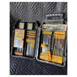 DeWalt bit kit, including drill, bits, drivers...