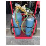Oxygen acetylene torch outfit with dolly,...