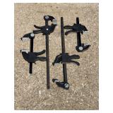 Group of four bar clamps