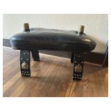 Small Bench with Leather Seat