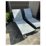 Outdoor Metal Chaise Lounges (set of 2)
