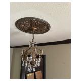 Small Antique Brass Chandelier