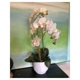 Decorative Faux Orchid in White Pot