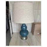 Turquoise Lamp with Chrome Base