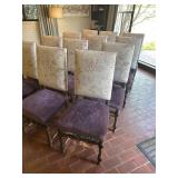Antique Turned Leg Dining Chairs (new upholstery)