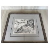 Framed Signed Clay McGaughy (quail)