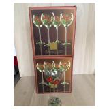 Lenox Holiday Hand Painted Balloon Wine Glasses