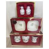 Lenox Holiday Mr. & Mrs. Claus Salt & Pepper; more