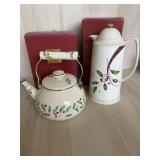 Lenox Holiday Thermal Carafe and Tea Pot