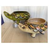 Decorative Mexican Pottery Outdoor Turtles
