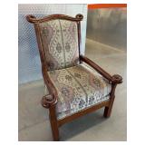 Upholstered Mahogany Armchair