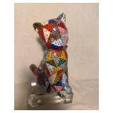 Large Vintage Ceramic Calico Patchwork Cat
