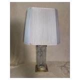Vintage Dresden Crystal and Brass Lamp