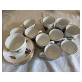 Royal Worcester Evesham Cups, Mugs, and Saucers