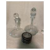 Etched Decanters and Coasters
