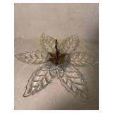 Vintage Glass Leaf Lazy Susan Serving Set