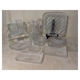 Assorted Crystal and Cut Glass