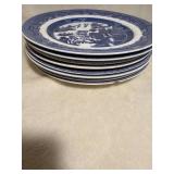 Antique Johnson Brothers Blue Willow Transferware