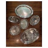 Silver Plate Serving Trays (assorted sizes)