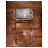Silver Plate Pyrex Servers