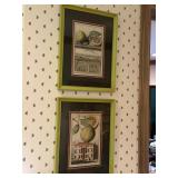 Framed Fruit Prints