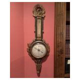 Antique French Barometer with Gilded Wood Frame